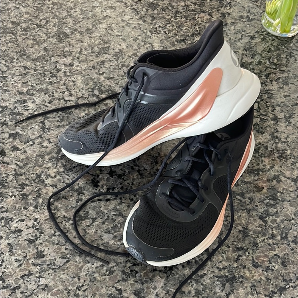 Women's Black and Pink Athletic Shoes